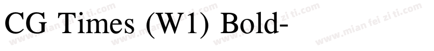 CG Times (W1) Bold字体转换